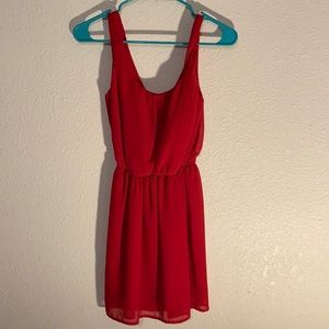 Socialite Red Party Dress With Bow